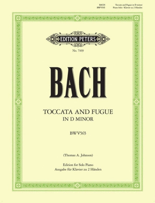 BACH - TOCCATA AND FUGUE D MIN PIANO ED JOHNSON