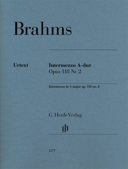BRAHMS - INTERMEZZO A MAJOR OP 118 NO 2 PIANO