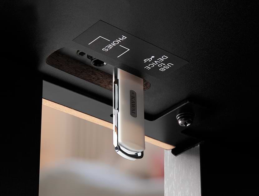 USB thumb drive connected to Kawai CA501