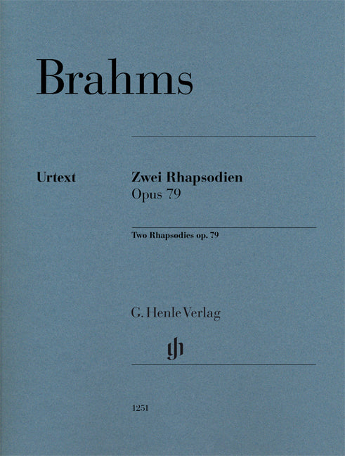 BRAHMS - TWO RHAPSODIES OP 79