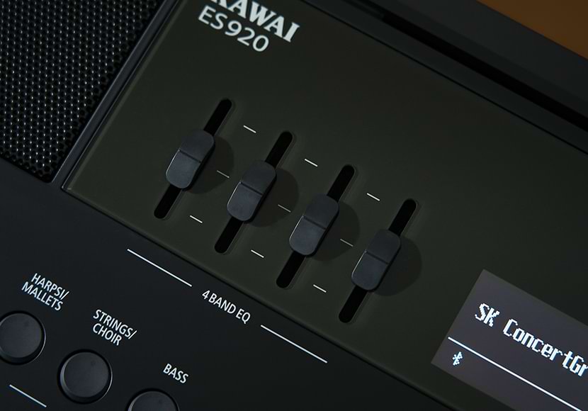 Kawai ES920 EQ sliders